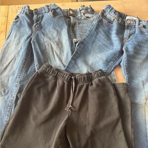 Old Navy Kids Blue Jeans and Black Joggers